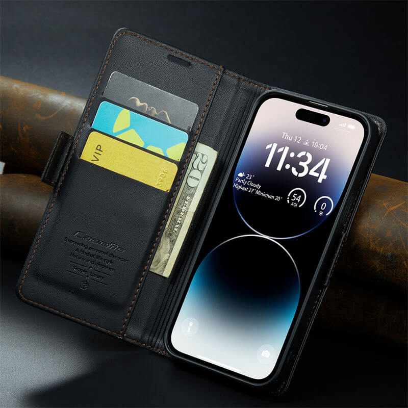 CaseMe iPhone 14 Pro Max Wallet RFID Blocking Case