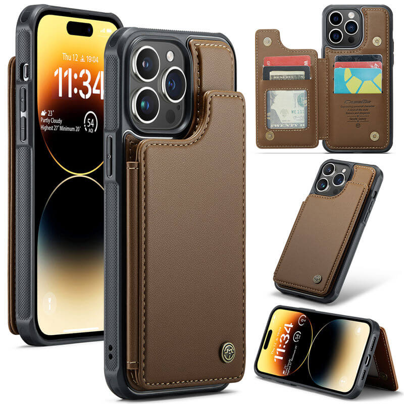 CaseMe iPhone 14 Pro Max RFID Blocking Card Holder Case