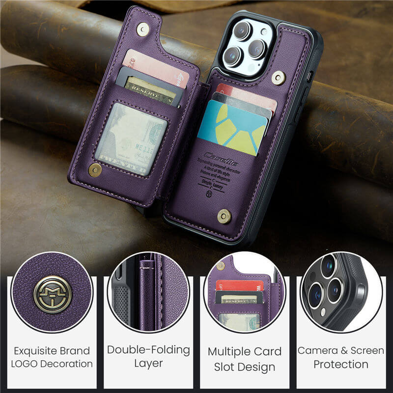 CaseMe iPhone 14 Pro Max RFID Blocking Card Holder Case - Image 9
