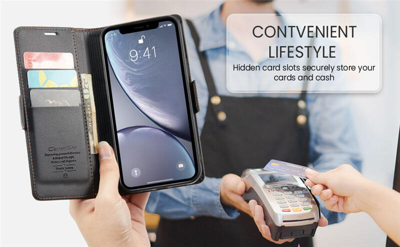CaseMe iPhone XR Wallet RFID Blocking Case