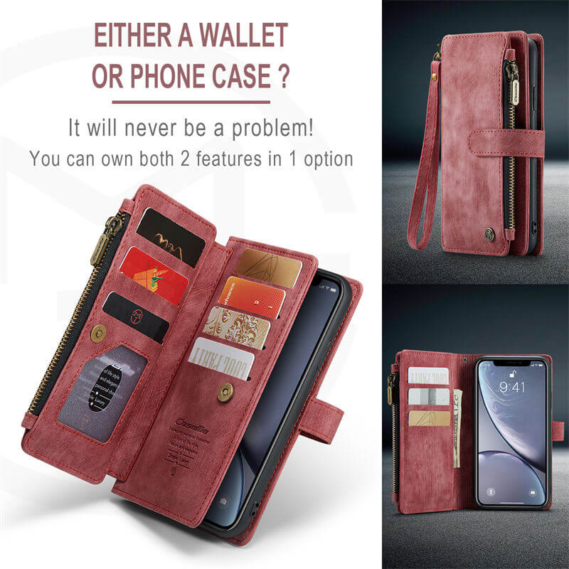 CaseMe iPhone XR Wallet kickstand Case with Wrist Strap - Image 7