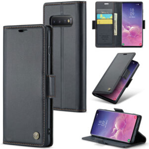 CaseMe Samsung Galaxy S10 Wallet RFID Blocking Magnetic Buckle Case