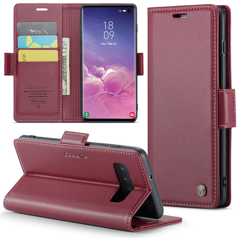 CaseMe Samsung Galaxy S10 Wallet RFID Blocking Magnetic Buckle Case - Image 13