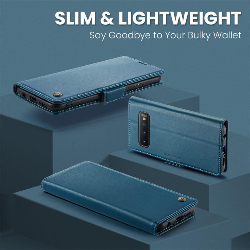 CaseMe Samsung Galaxy S10 Wallet RFID Blocking Magnetic Buckle Case - Image 3