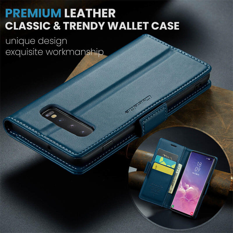CaseMe Samsung Galaxy S10 Wallet RFID Blocking Magnetic Buckle Case - Image 9