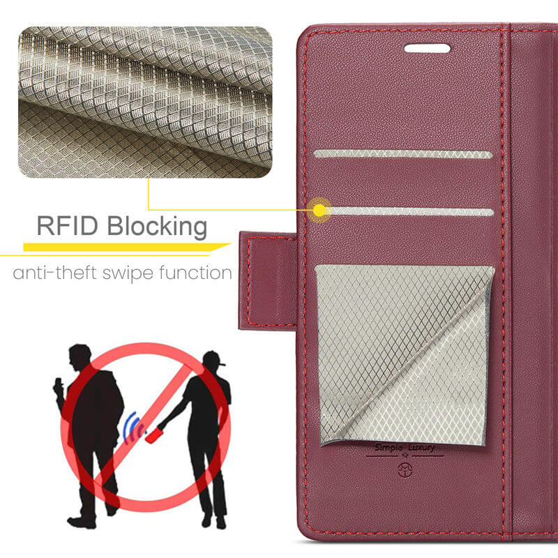 CaseMe Samsung Galaxy S10 Wallet RFID Blocking Magnetic Buckle Case - Image 7