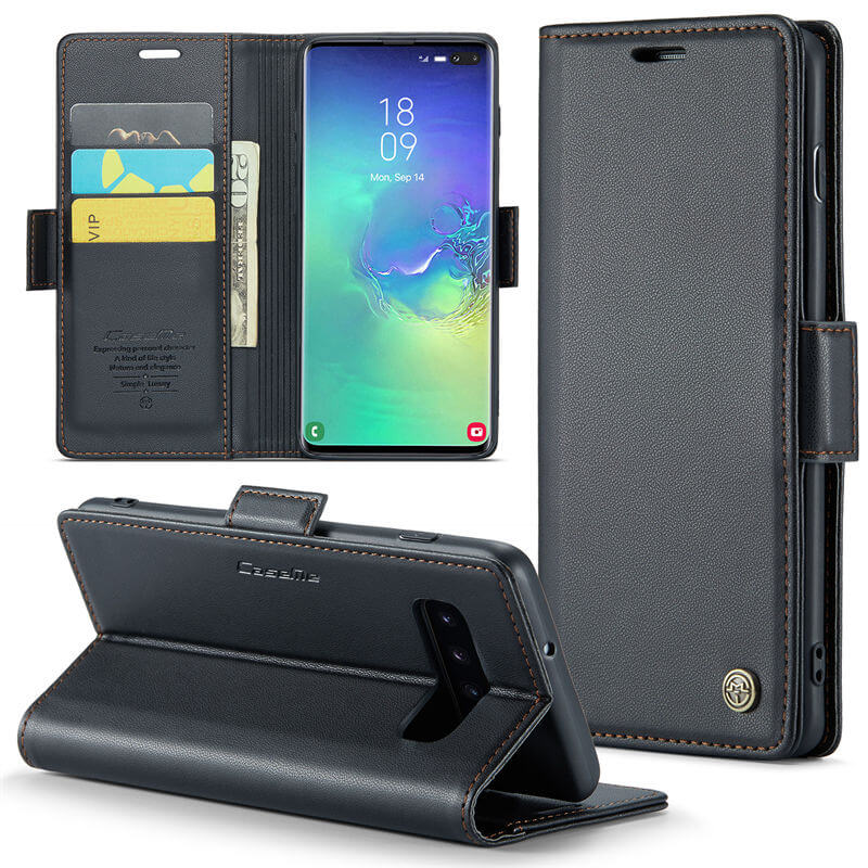 CaseMe Samsung Galaxy S10 Plus Wallet RFID Blocking Magnetic Buckle Case - Image 13