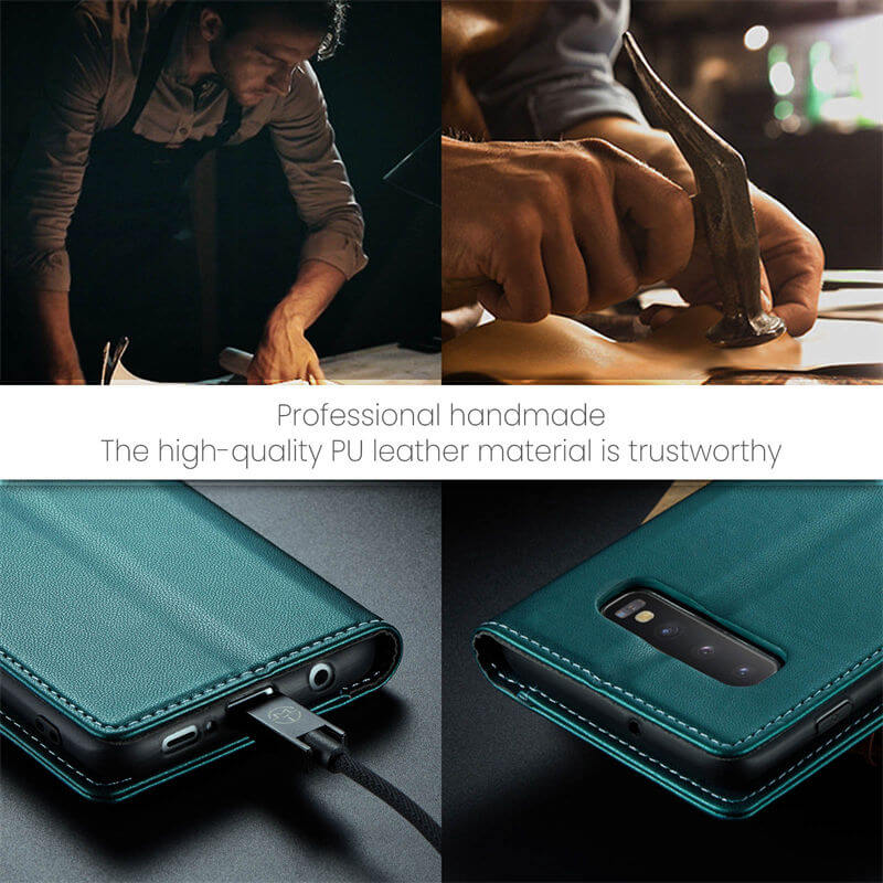CaseMe Samsung Galaxy S10 Plus Wallet RFID Blocking Magnetic Buckle Case - Image 10