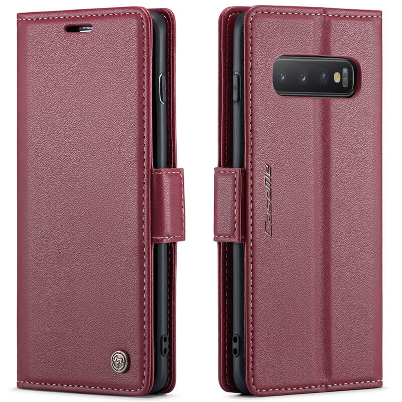 CaseMe Samsung Galaxy S10 Plus Wallet RFID Blocking Magnetic Buckle Case - Image 12