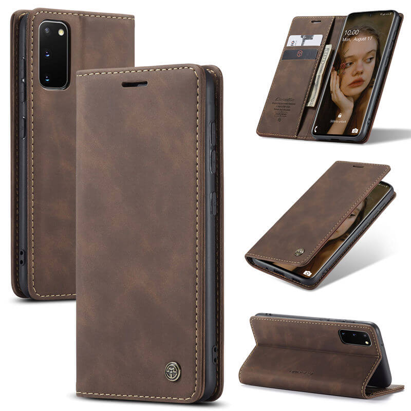 CaseMe Samsung Galaxy S20 Plus Wallet Suede Leather Case