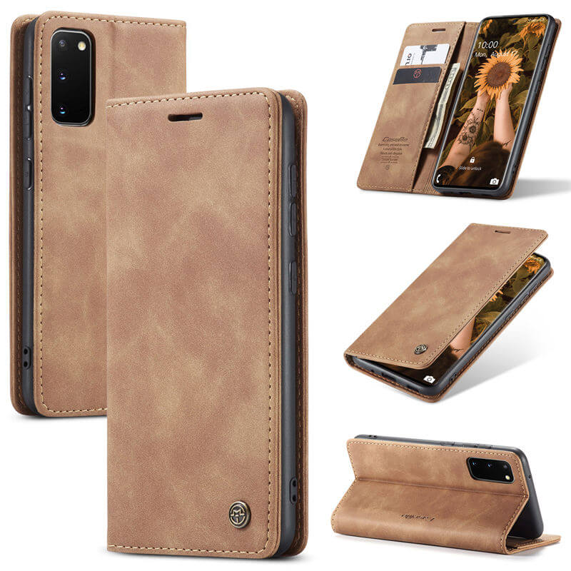 CaseMe Samsung Galaxy S20 Wallet Suede Leather Case