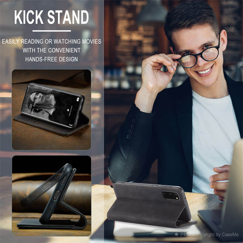 CaseMe Samsung Galaxy S20 Wallet Suede Leather Case - Image 4