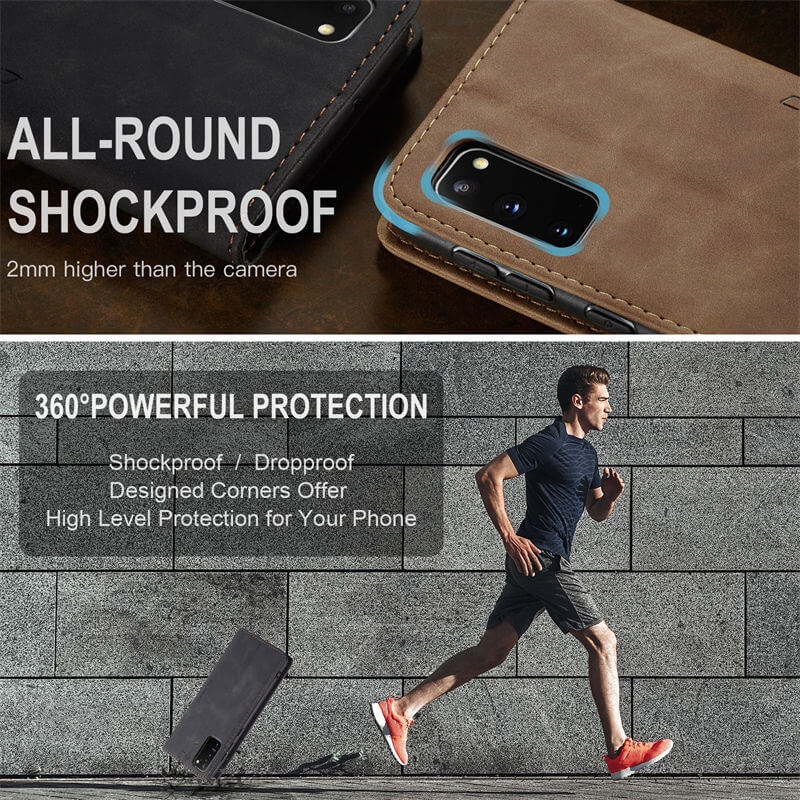 CaseMe Samsung Galaxy S20 Wallet Suede Leather Case - Image 9