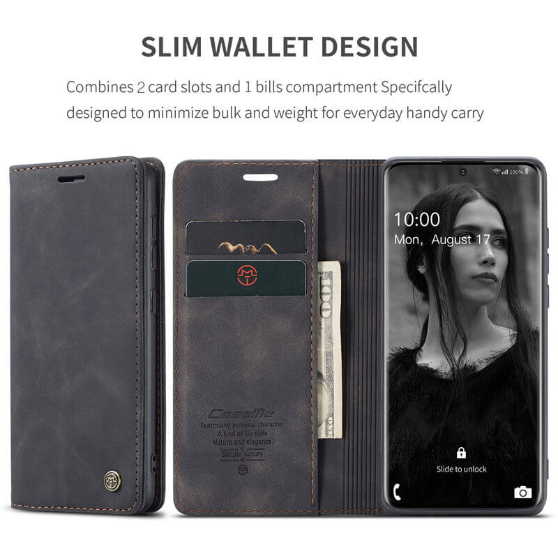 CaseMe Samsung Galaxy S20 Plus Wallet Suede Leather Case - Image 3