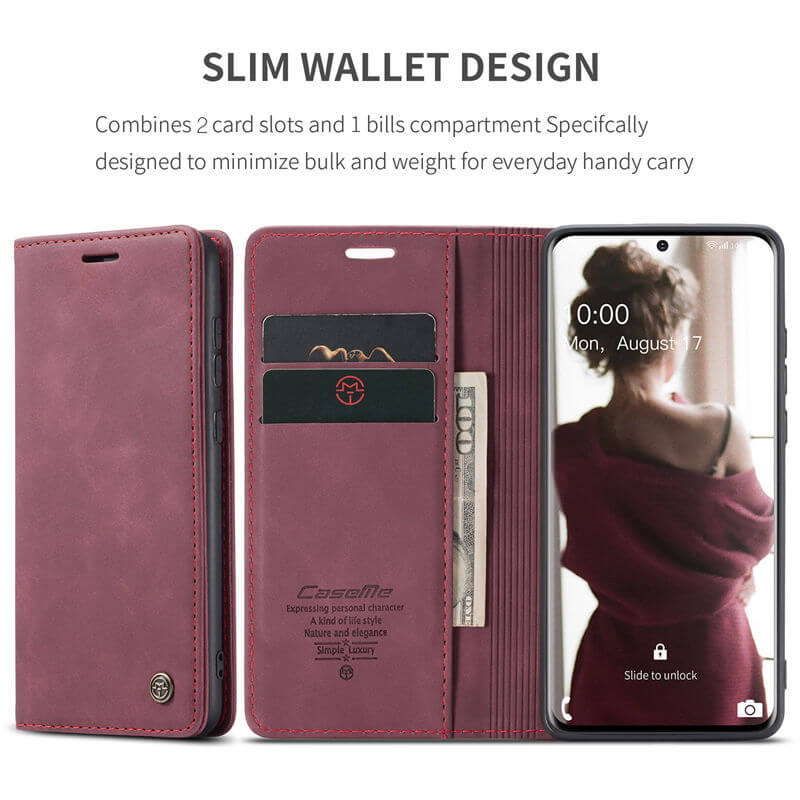 CaseMe Samsung Galaxy S20 Wallet Suede Leather Case - Image 3
