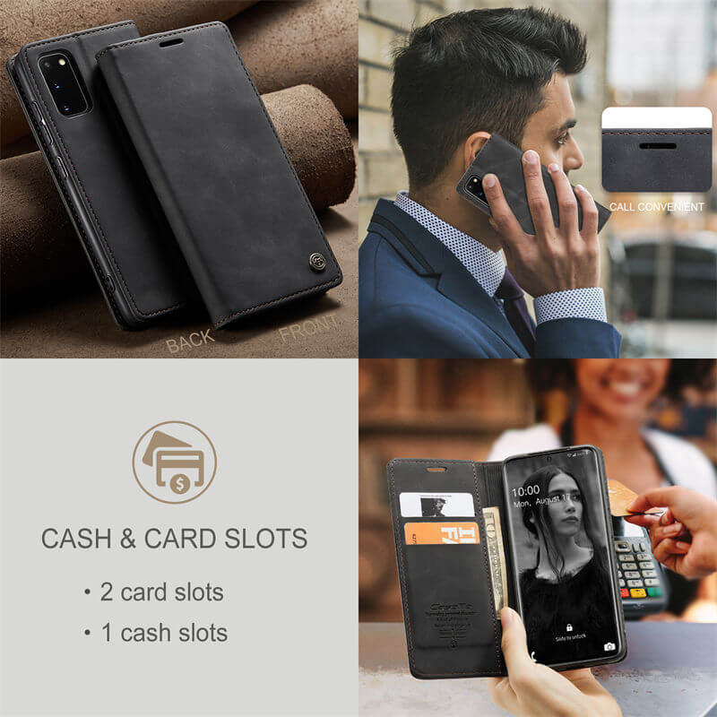 CaseMe Samsung Galaxy S20 Plus Wallet Suede Leather Case - Image 8