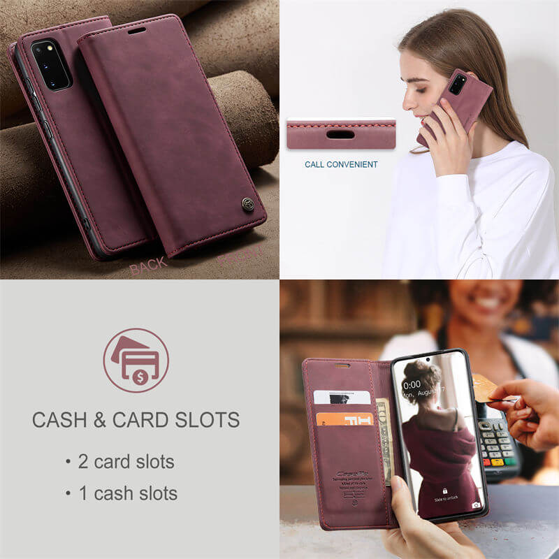 CaseMe Samsung Galaxy S20 Wallet Suede Leather Case - Image 8