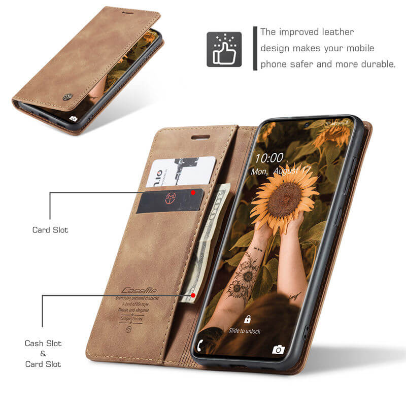 CaseMe Samsung Galaxy S20 Plus Wallet Suede Leather Case - Image 5