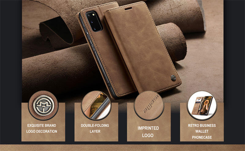 CaseMe Samsung Galaxy S20 Wallet Suede Leather Case