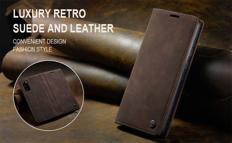 CaseMe Samsung Galaxy S20 Wallet Suede Leather Case