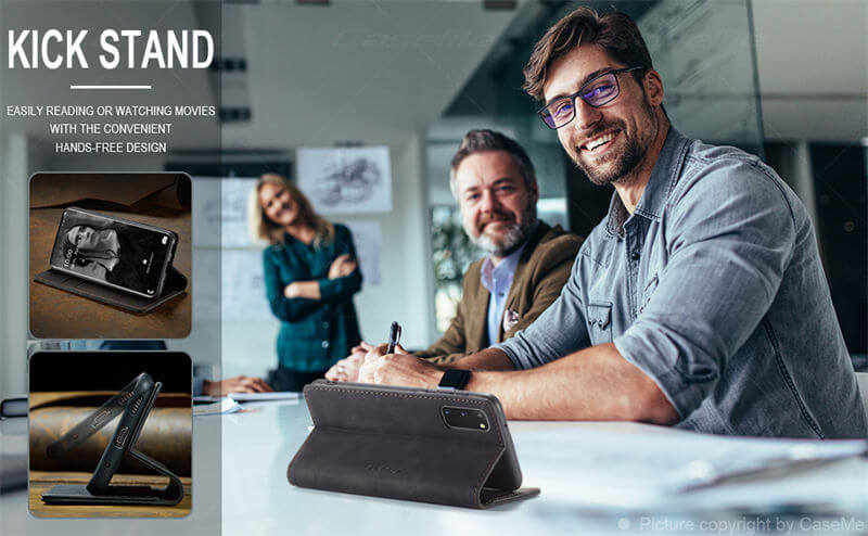 CaseMe Samsung Galaxy S20 Wallet Suede Leather Case