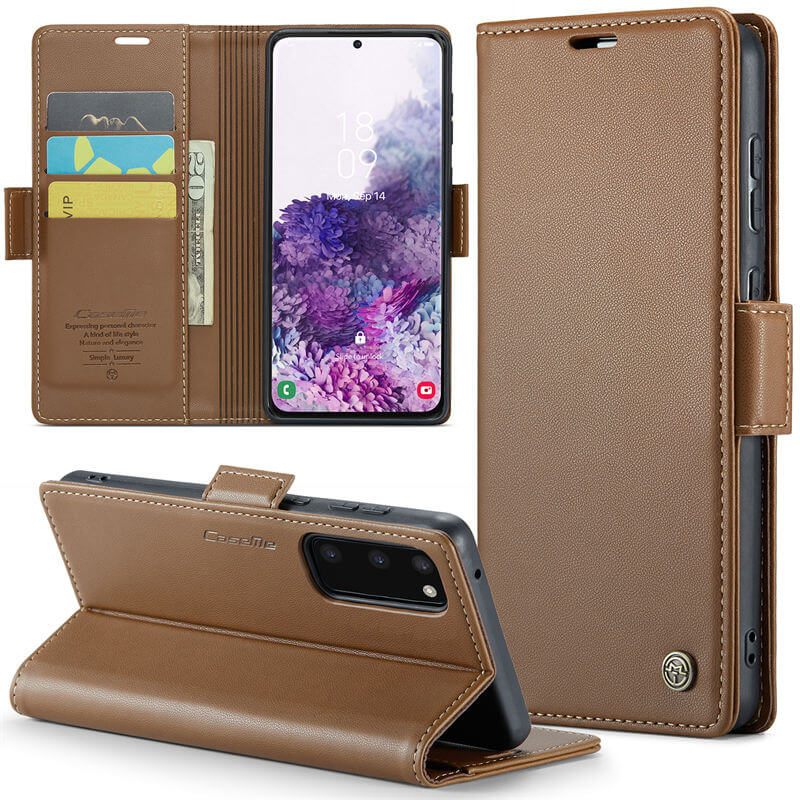 CaseMe Samsung Galaxy S20 Wallet RFID Blocking Magnetic Buckle Case - Image 13