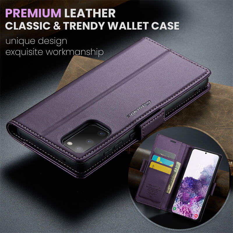 CaseMe Samsung Galaxy S20 Wallet RFID Blocking Magnetic Buckle Case - Image 9