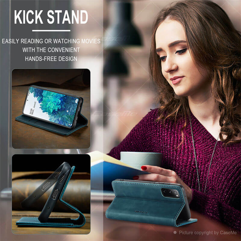 CaseMe Samsung Galaxy S20 FE Wallet Suede Leather Case - Image 4