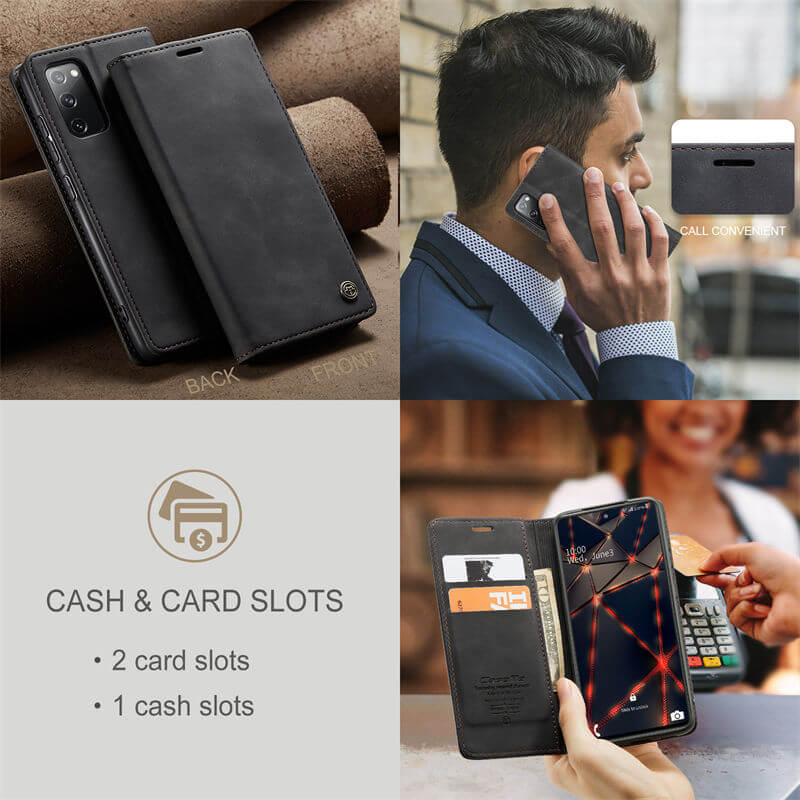 CaseMe Samsung Galaxy S20 FE Wallet Suede Leather Case - Image 8