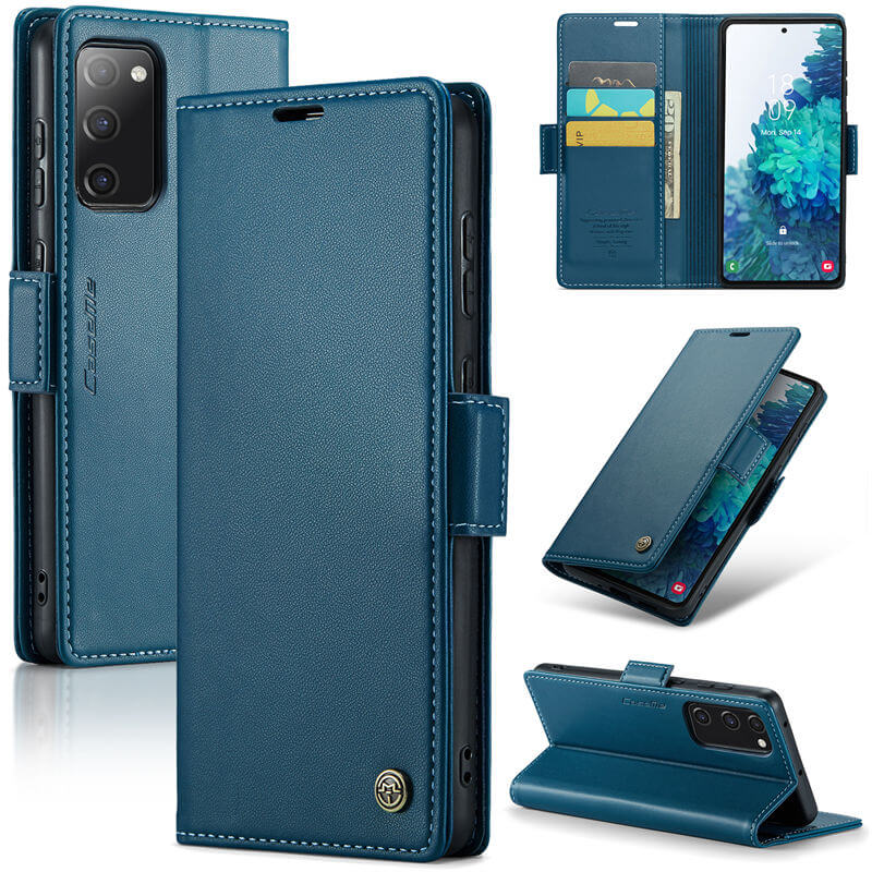 CaseMe Samsung Galaxy S20 FE Wallet RFID Blocking Magnetic Buckle Case