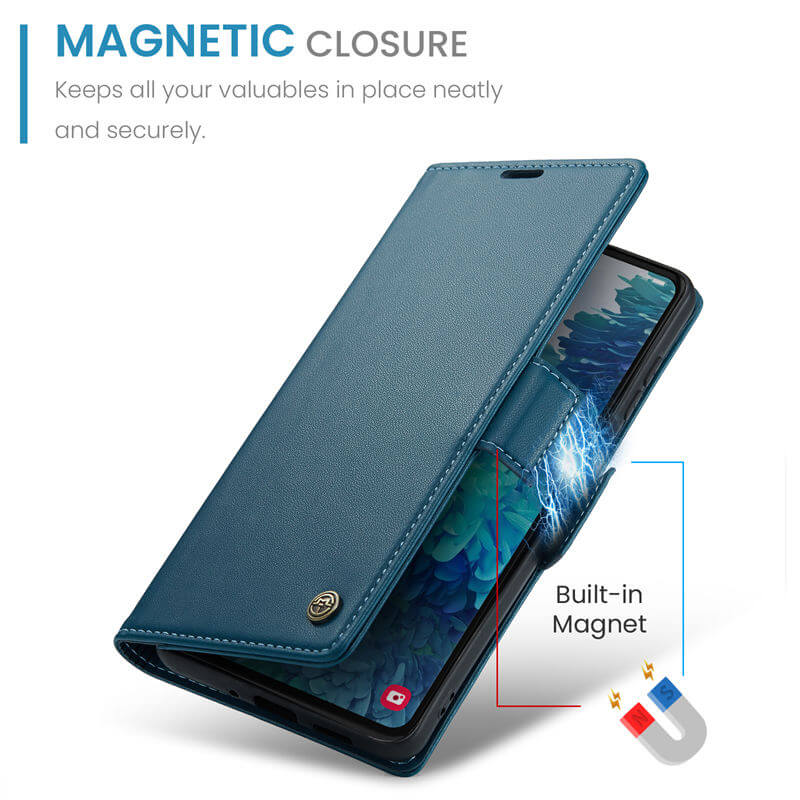 CaseMe Samsung Galaxy S20 FE Wallet RFID Blocking Magnetic Buckle Case - Image 8