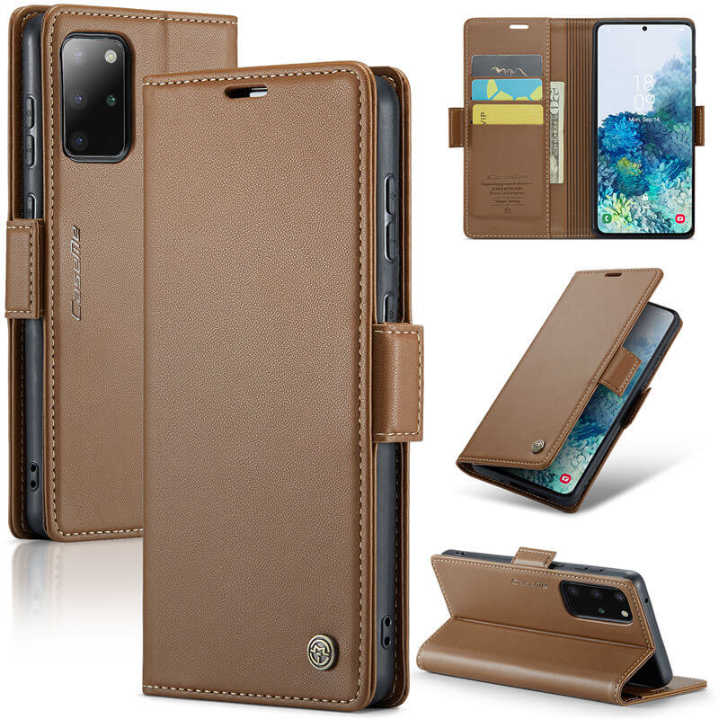 CaseMe Samsung Galaxy S20 Plus Wallet RFID Blocking Magnetic Buckle Case