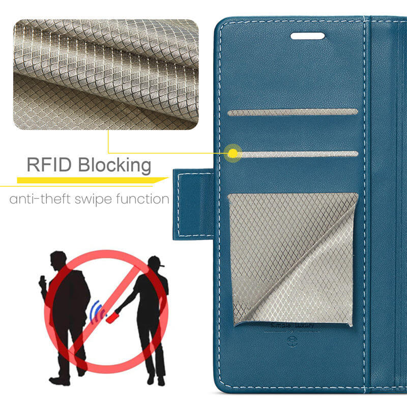 CaseMe Samsung Galaxy S20 Plus Wallet RFID Blocking Magnetic Buckle Case - Image 7