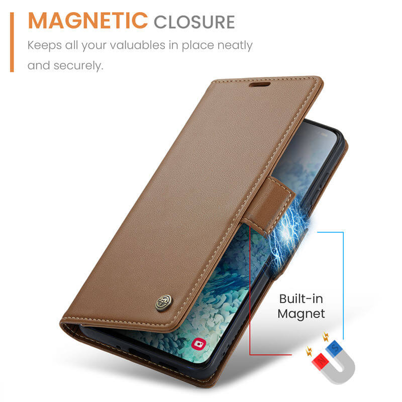 CaseMe Samsung Galaxy S20 Plus Wallet RFID Blocking Magnetic Buckle Case - Image 8