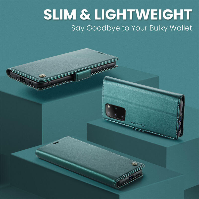 CaseMe Samsung Galaxy S20 Plus Wallet RFID Blocking Magnetic Buckle Case - Image 3
