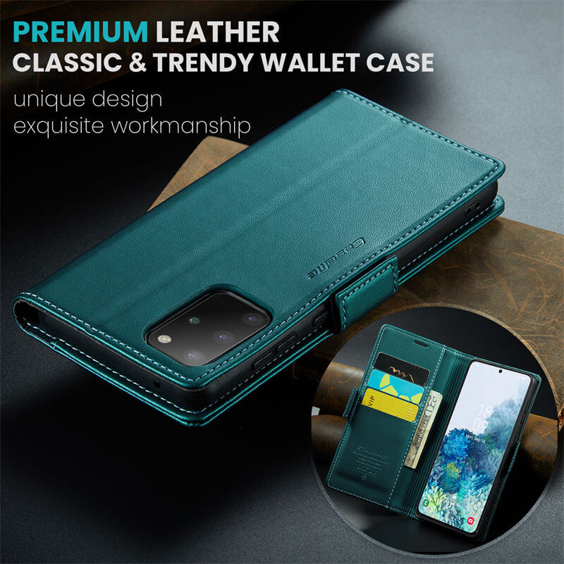 CaseMe Samsung Galaxy S20 Plus Wallet RFID Blocking Magnetic Buckle Case - Image 9