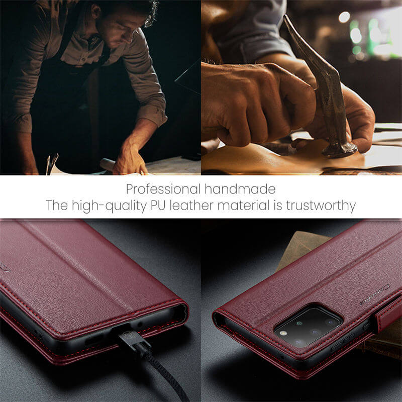 CaseMe Samsung Galaxy S20 Plus Wallet RFID Blocking Magnetic Buckle Case - Image 11