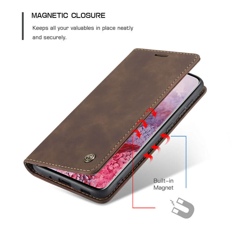 CaseMe Samsung Galaxy S20 Ultra Wallet Suede Leather Case - Image 3