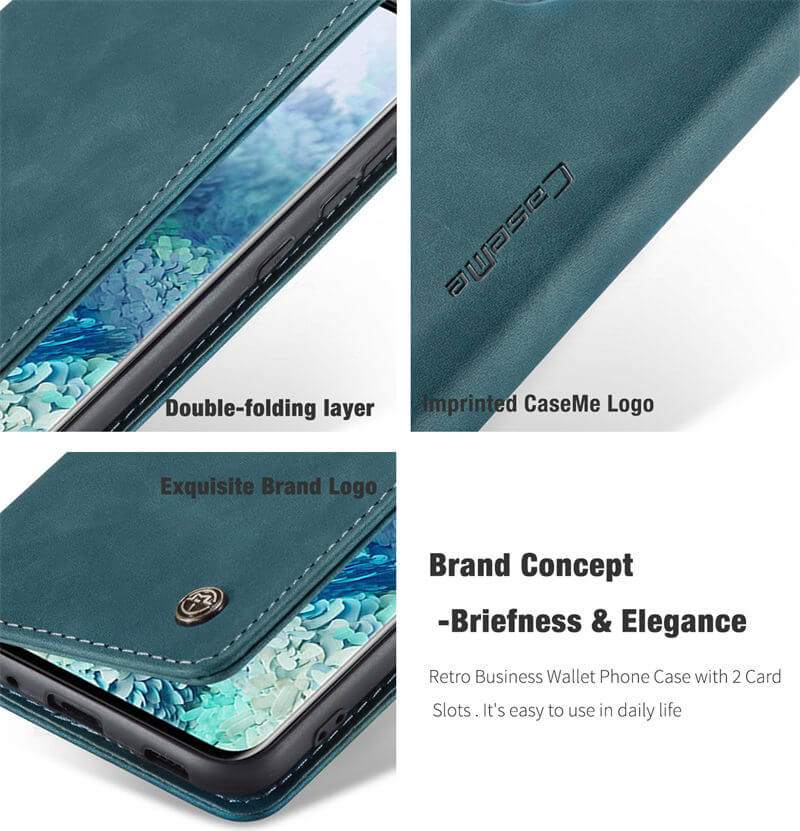 CaseMe Samsung Galaxy S20 Ultra Wallet Suede Leather Case - Image 6