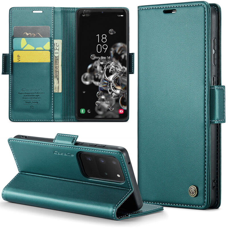 CaseMe Samsung Galaxy S20 Ultra Wallet RFID Blocking Magnetic Buckle Case - Image 13