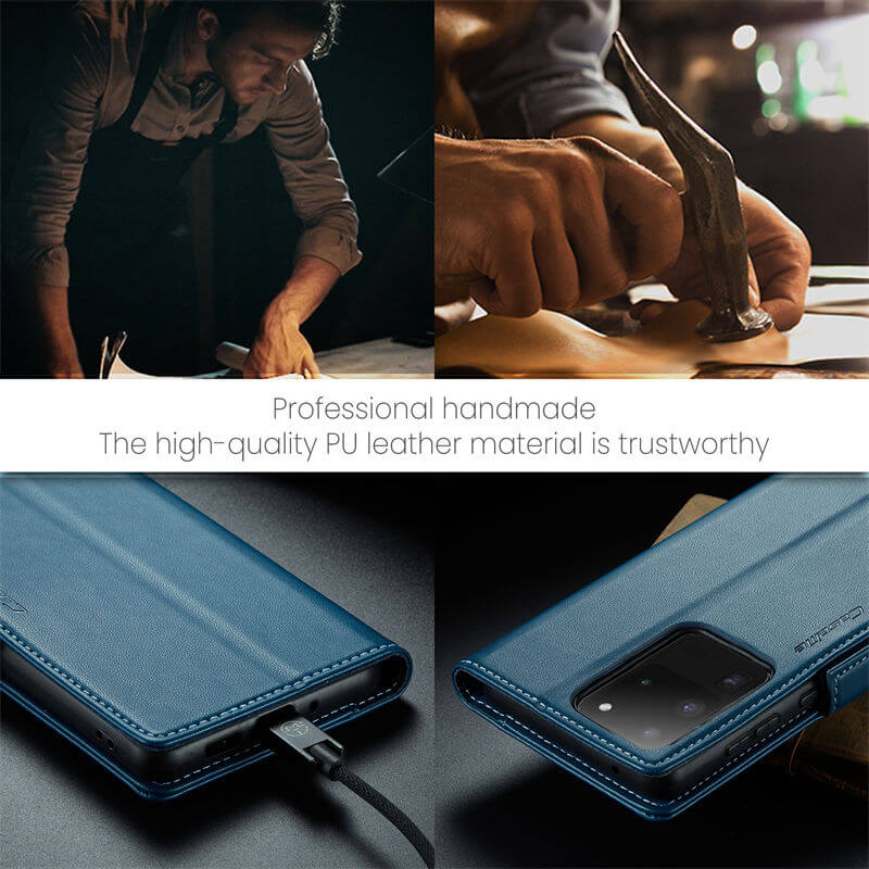 CaseMe Samsung Galaxy S20 Ultra Wallet RFID Blocking Magnetic Buckle Case - Image 11