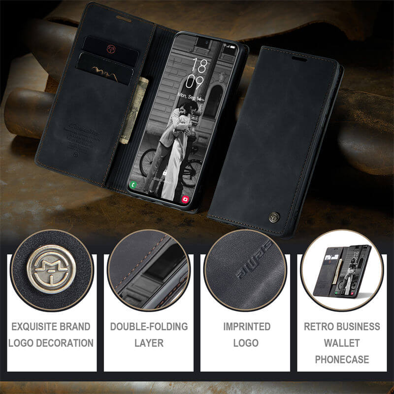 CaseMe Samsung Galaxy S21 Wallet Suede Leather Case - Image 10