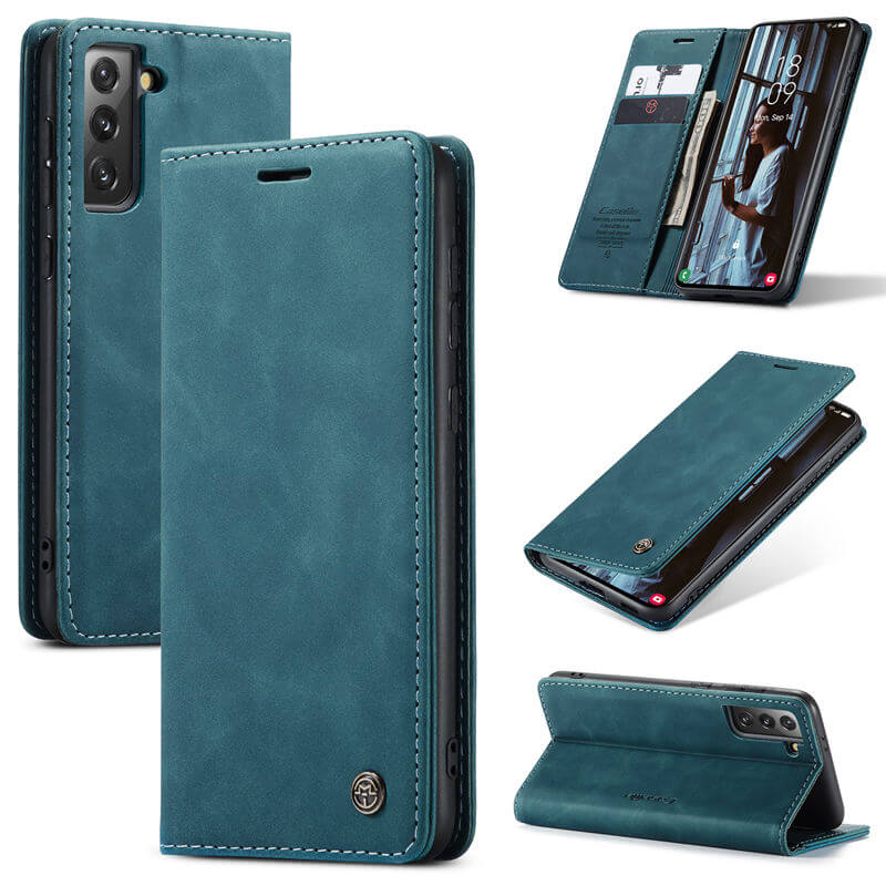 CaseMe Samsung Galaxy S21 Wallet Suede Leather Case