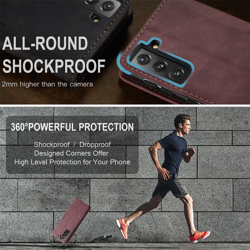 CaseMe Samsung Galaxy S21 Wallet Suede Leather Case - Image 9