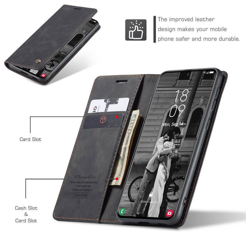 CaseMe Samsung Galaxy S21 Wallet Suede Leather Case - Image 5