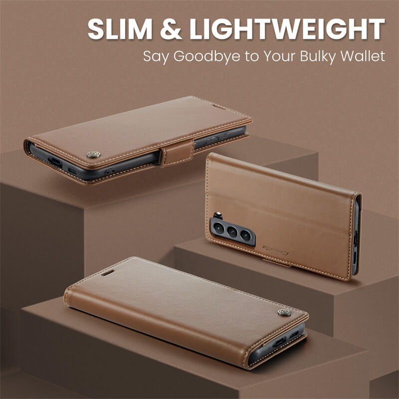 CaseMe Samsung Galaxy S21 Plus Wallet RFID Blocking Magnetic Buckle Case - Image 3