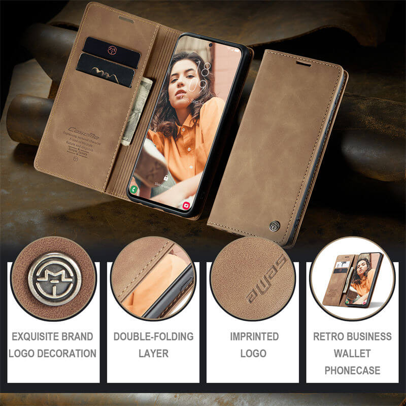 CaseMe Samsung Galaxy S21 FE Wallet Suede Leather Case - Image 10