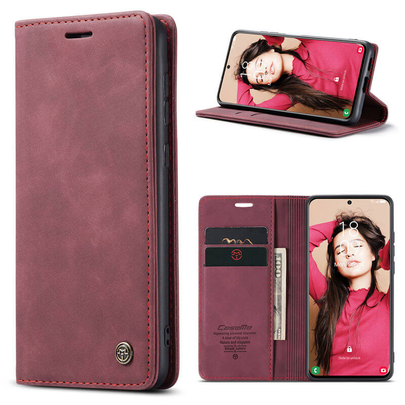 CaseMe Samsung Galaxy S21 FE Wallet Suede Leather Case - Image 12