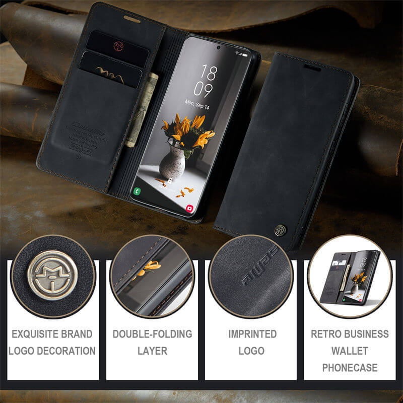CaseMe Samsung Galaxy S21 Ultra Wallet Suede Leather Case - Image 10