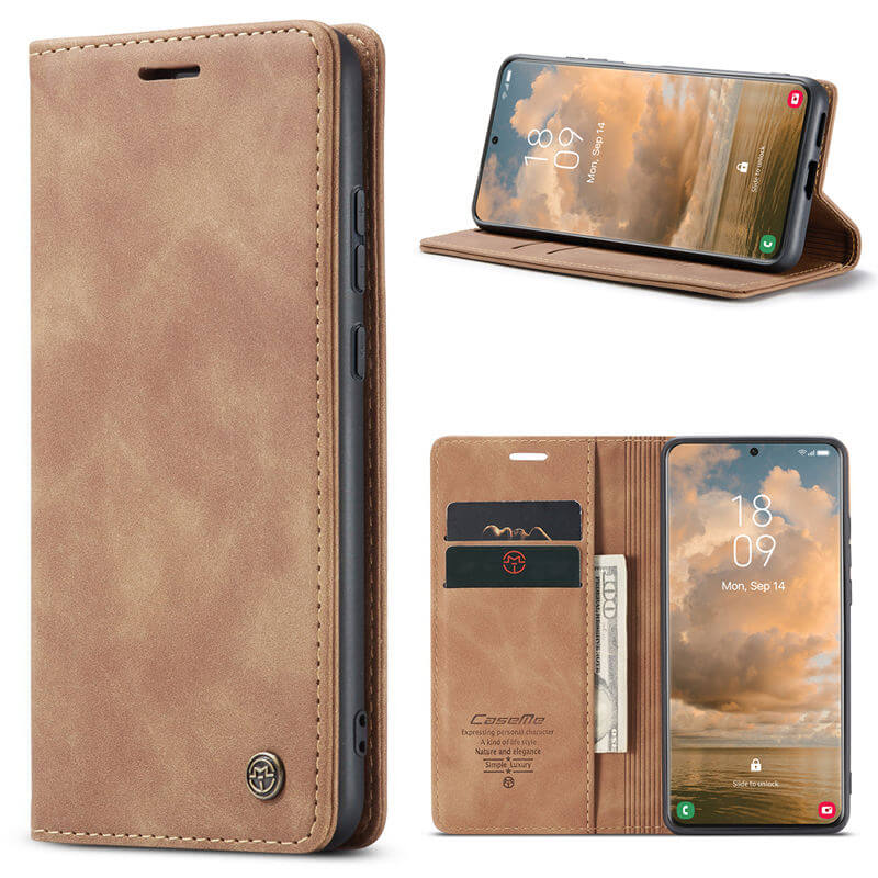 CaseMe Samsung Galaxy S21 Ultra Wallet Suede Leather Case - Image 12